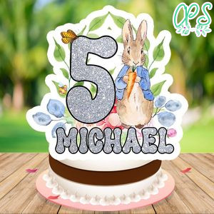 Peter rabbit Cake Topper Template Printable Instant Download
