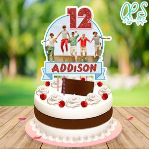 One Direction Cake Topper Template Printable Instant Download