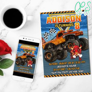 El Toro loco Birthday Invitation Customizable Template to Print at Home Instant Download