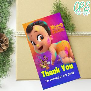 Mighty Little Bheem Thank You Tag Customizable Template To Print At Home Instant Download