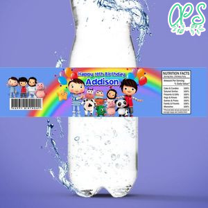 Little Baby Bum Birthday Water Bottle Label Template to Print at Home Instant Download