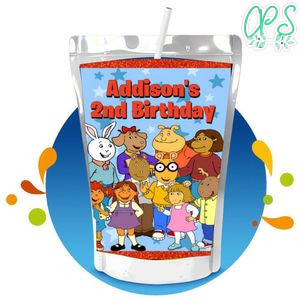 Arthur Capri Sun Birthday Label Digital File Printable Instant Download