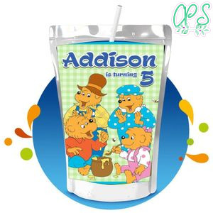 Berenstain Bears Capri Sun Birthday Labels Digital File Printable Instant Download