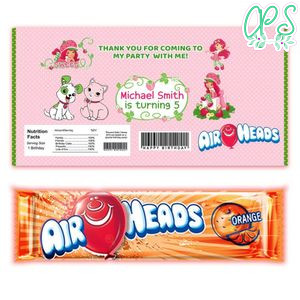 Strawberry Shortcake Airhead Candy Wrapper Template Printable Instant Download