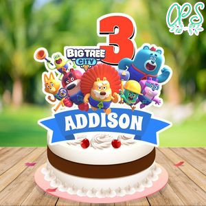 Big Tree City Cake Topper Template Printable Instant Download