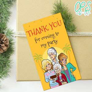 Golden Girls Thank You Tag Customizable Template To Print At Home Instant Download