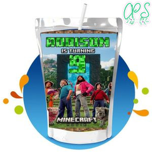 Minecraft Movie Capri Sun Birthday Label Digital File Printable Instant Download