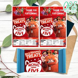 Turning Red Rice Krispies Treats Template Printable Instant Download