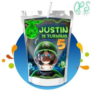 Luigi’s Mansion 3 Capri Sun Birthday Labels Digital File Printable Instant Download