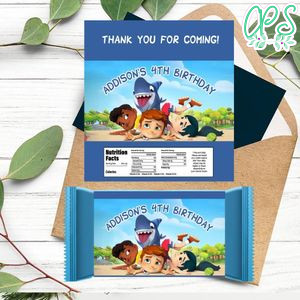 Sharkdog Candy Bar Label Customizable Template Instant Download
