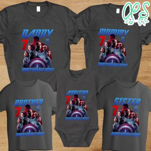 Captain America New World Family Birthday Party T-Shirt