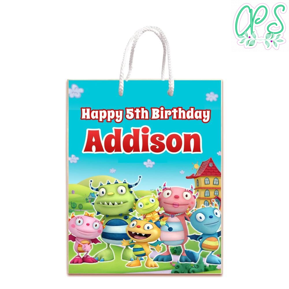 Henry Hugglemonster Gift Bag Label Template Printable Instant Download