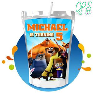 Paws of fury Capri Sun Birthday Labels Digital File Printable Instant Download