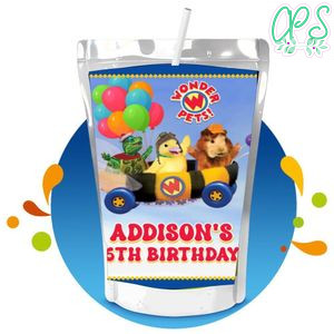 Wonder Pets Capri Sun Birthday Labels Digital File Printable Instant Download