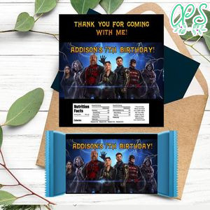 Thunderbolts Candy Bar Label Customizable Template Instant Download