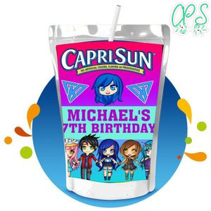 Itsfunneh Capri Sun Birthday Labels Digital File Printable Instant Download