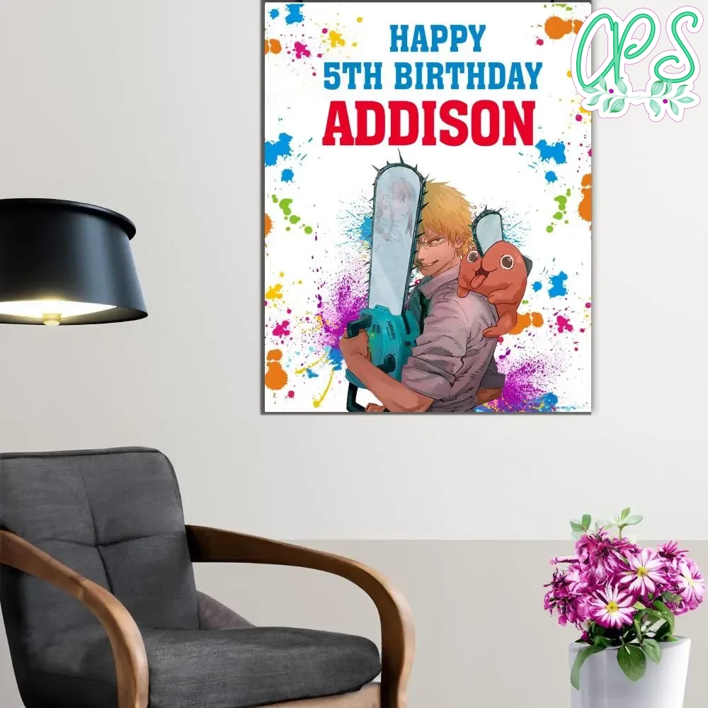 Chainsaw Birthday Sign Digital File Printable DIY