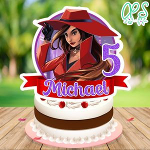 Carmen San Diego Cake Topper Template Printable Instant Download