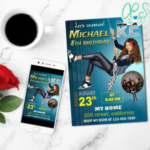 K.c Undercover Mobile Invite Customizable Template Instant Download
