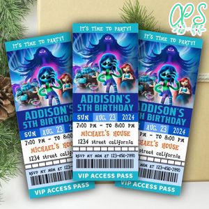 Teenage Kraken Ticket Invitation Customizable Template Instant Download