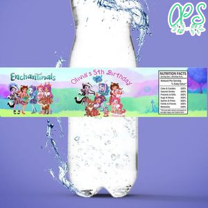 Enchantimal Birthday Water Bottle Label Template To Print At Home Instant Download