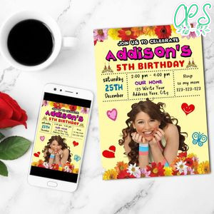 Floricienta Mobile Invite Customizable Template Instant Download