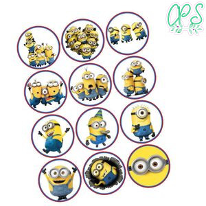 Minions Cupcake Toppers Template Printable Instant Download