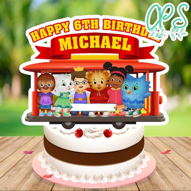 Daniel Tiger Cake Topper Template Printable DIY CustomPartyShirts Studio