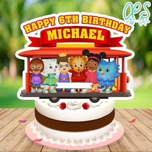Daniel Tiger's Neighborhood Cake Topper Template Printable Instant Download