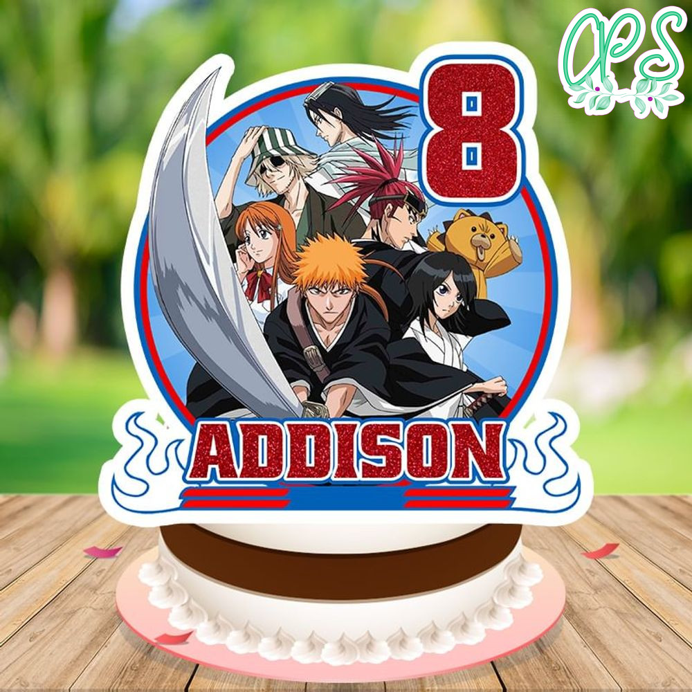 Bleach Birthday Cake Topper Template Printable CustomPartyShirts Studio