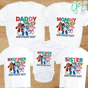 Robocar Poli Family Birthday T-Shirt