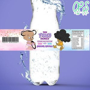 Bebe and Cece Birthday Water Bottle Label Template to Print at Home Instant Download