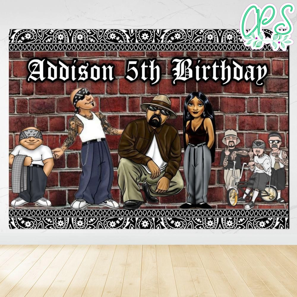 Cholo Birthday Backdrop Digital File Template | CustomPartyShirts