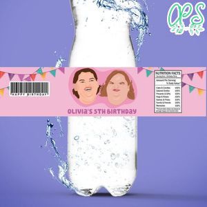 1000 Lb Sisters Birthday Water Bottle Label Template To Print At Home Instant Download