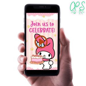 Melody Birthday Video Invitation Digital Template Customizable Instant Download