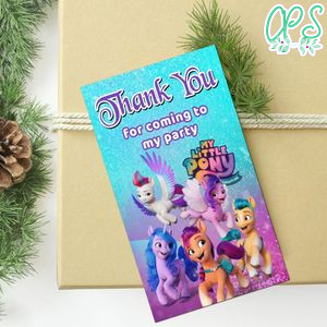 My Little Pony A New Generation Thank You Tag Customizable Template To Print At Home Instant Download
