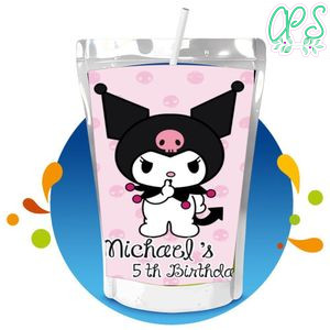 Kuromi Capri Sun Birthday Labels Digital File Printable Instant Download