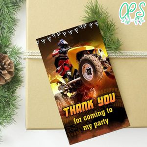 Atv Thank You Tag Customizable Template To Print At Home Instant Download