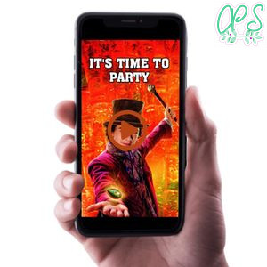 Wonka Birthday Video Invitation Digital Template Customizable Instant Download