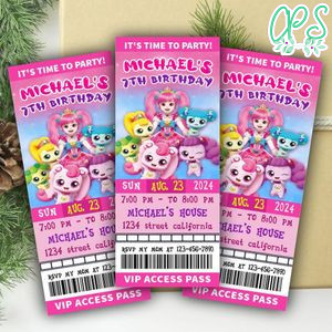 Catch Teenieping Ticket Invitation Customizable Template Instant Download