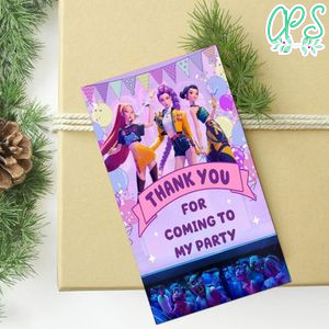 Kpop Demon Hunter Thank You Tag Customizable Template To Print At Home Instant Download