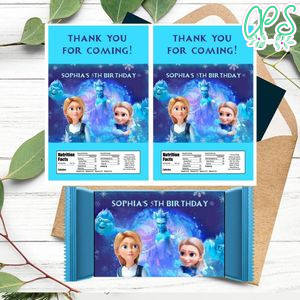 Snow Queen and The Princess Rice Krispies Treats Printable Instant Download