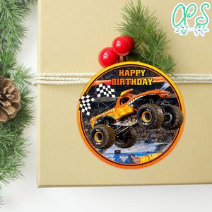 El Toro Loco Circle Sticker Template Customizable to Print at Home Instant Download