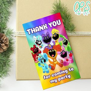 Smiling Critters Thank You Tag Customizable Template To Print At Home Instant Download
