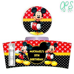 Mickey Mouse Cotton Candy Label Template To Print At Home Instant Download