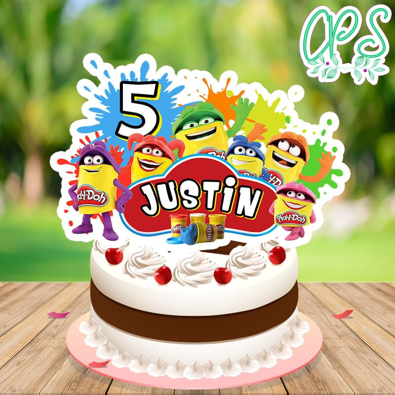 PlayDoh Cake Topper Template Printable DIY CustomPartyShirts