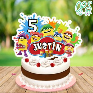 PlayDoh Cake Topper Template Printable Instant Download