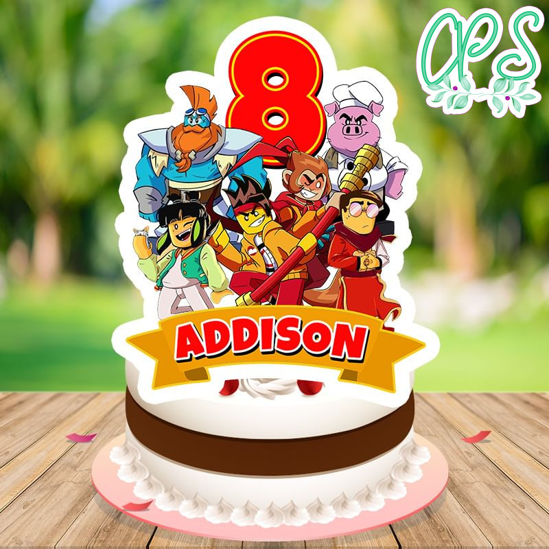 Monkie kid Birthday Cake Topper Template Printable | CustomPartyShirts