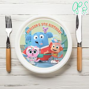 Chico Bon Bon Birthday Plate Template Customizable To Print At Home Instant Download