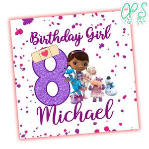 Doc Mcstuffins All Over Birthday Design PNG file template